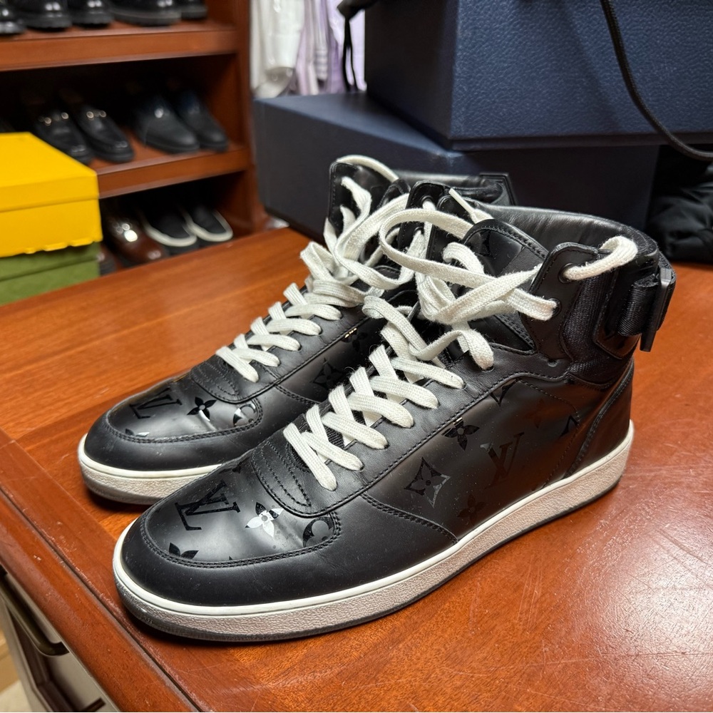 Louis Vuitton Monogram Black High-Top Sneakers